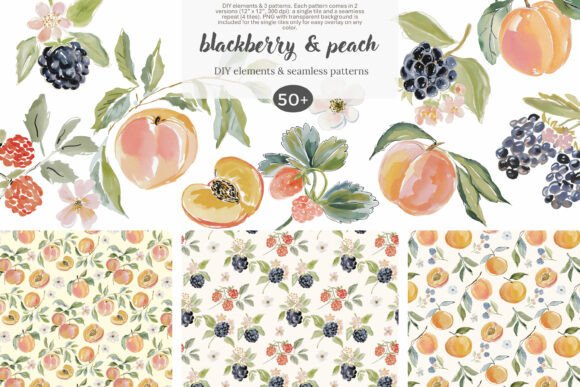 Download Watercolor Fruit Clipart Set &amp; Patterns - Premium Resources