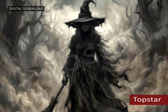 Download Dark Gothic Witch Spooky Halloween Art - Premium Resources