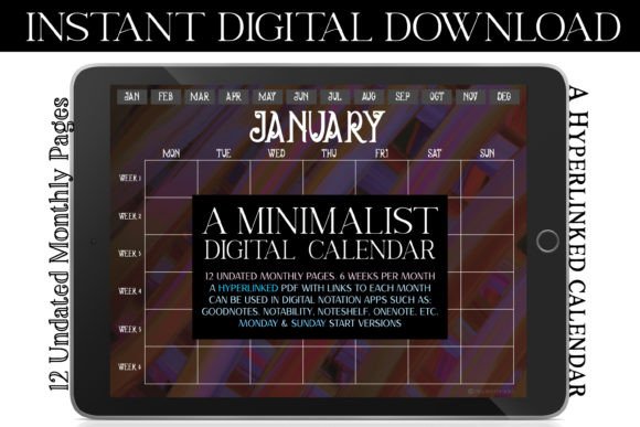 Download Ritzy Gothic Digital Monthly Planner - Gothic Collection